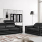 71" X 41" X 29" Modern Black Leather Sofa And Loveseat By Homeroots | Sofa Set | Modishstore - 6