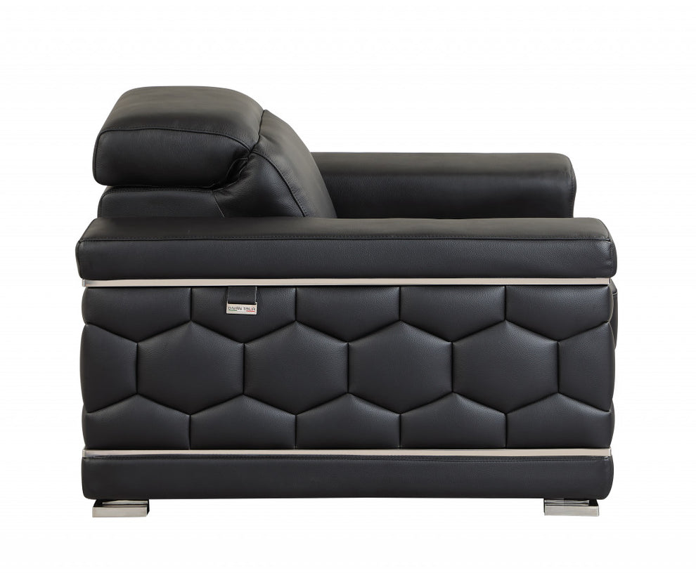 71" X 41" X 29" Modern Black Leather Sofa And Loveseat By Homeroots | Sofa Set | Modishstore - 3