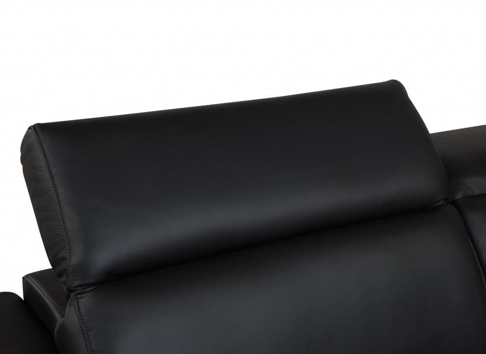 71" X 41" X 29" Modern Black Leather Sofa And Loveseat By Homeroots | Sofa Set | Modishstore - 5
