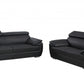 Modern Black Leather Sofa And Loveseat By Homeroots - 343848 | Sofa Set | Modishstore