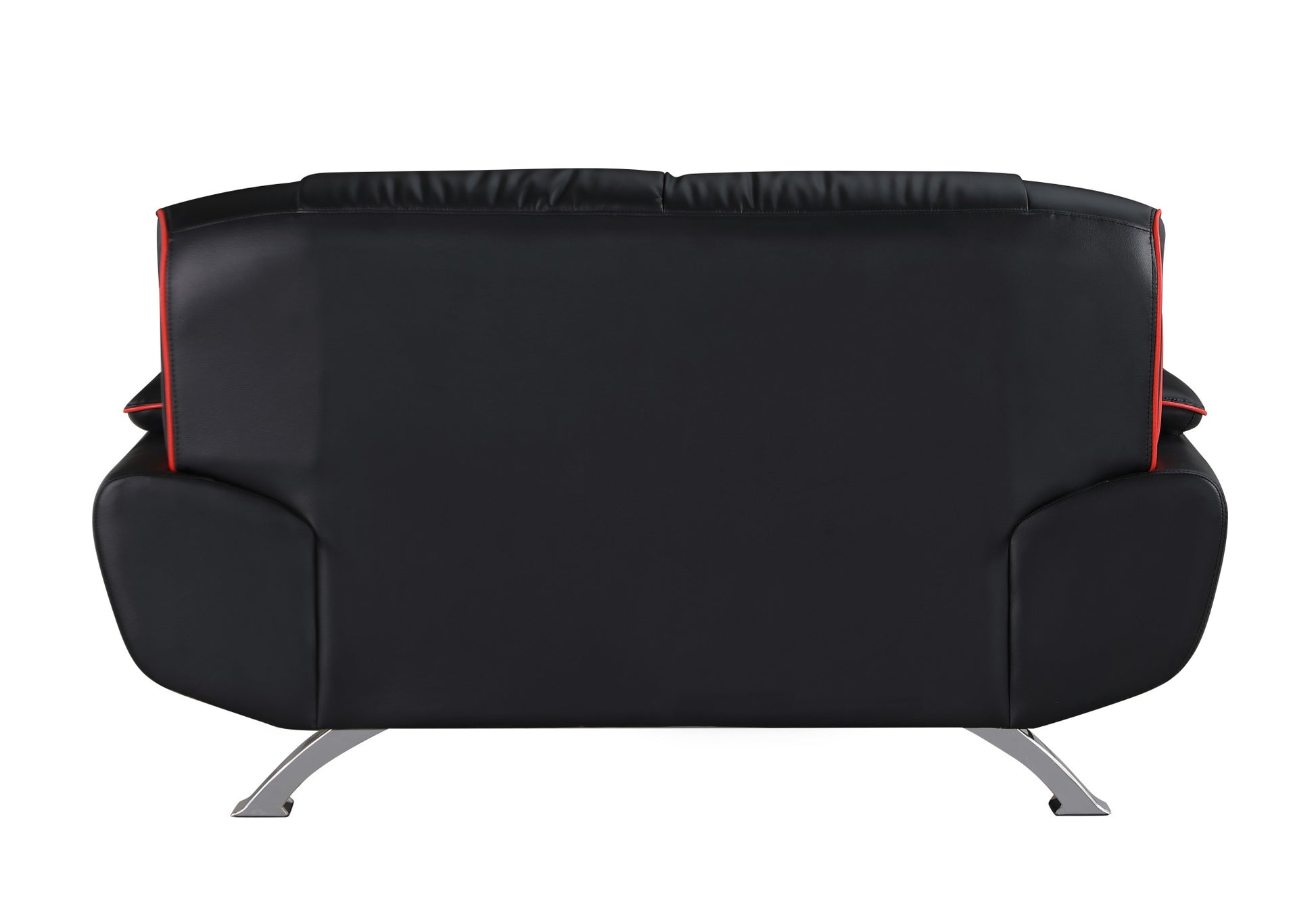 Two Piece Indoor Black Genuine Leather Five Person Seating Set By Homeroots | Sofa Set | Modishstore