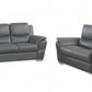 69'" X 34'" X 35'" Modern Gray Leather Sofa And Loveseat By Homeroots | Sofa Set | Modishstore - 3