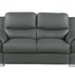 69'" X 34'" X 35'" Modern Gray Leather Sofa And Loveseat By Homeroots | Sofa Set | Modishstore