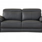 Modern Dark Gray Leather Sofa And Loveseat By Homeroots - 343866 | Sofa Set | Modishstore - 3