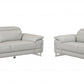 71'" X 42'" X 31'" Modern Light Gray Leather Sofa And Loveseat By Homeroots | Sofa Set | Modishstore