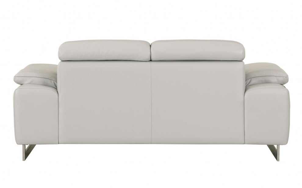 71'" X 42'" X 31'" Modern Light Gray Leather Sofa And Loveseat By Homeroots | Sofa Set | Modishstore - 4
