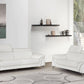 Modern White Leather Sofa And Loveseat By Homeroots - 343868 | Sofa Set | Modishstore - 2