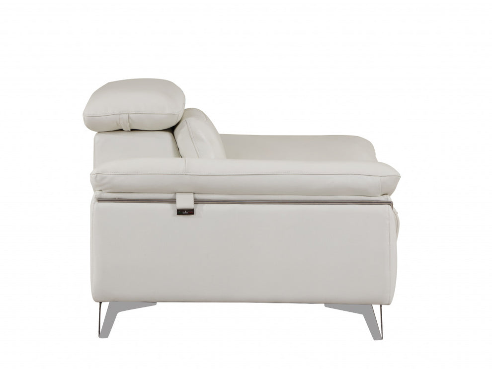 Modern White Leather Sofa And Loveseat By Homeroots - 343868 | Sofa Set | Modishstore - 6