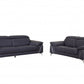 68'" X 41'" X 39'" Modern Navy Leather Sofa And Loveseat By Homeroots | Sofa Set | Modishstore - 5