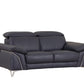68'" X 41'" X 39'" Modern Navy Leather Sofa And Loveseat By Homeroots | Sofa Set | Modishstore - 2