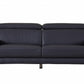 68'" X 41'" X 39'" Modern Navy Leather Sofa And Loveseat By Homeroots | Sofa Set | Modishstore - 3