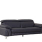 68'" X 41'"  X 39'" Modern Navy Leather Sofa And Loveseat By Homeroots