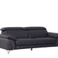 68'" X 41'" X 39'" Modern Navy Leather Sofa And Loveseat By Homeroots | Sofa Set | Modishstore - 4
