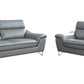 Modern Gray Leather Sofa And Loveseat By Homeroots - 343870 | Loveseats | Modishstore