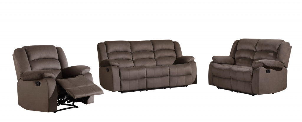 Modern Brown Leather Sofa And Loveseat By Homeroots - 343875 | Sofa Set | Modishstore