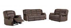Modern Brown Leather Sofa And Loveseat By Homeroots - 343875