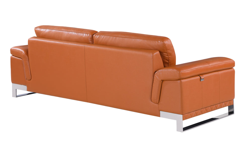 73'" X 39'" X 32'" Modern Camel Leather Sofa And Loveseat By Homeroots | Sofa Set | Modishstore - 4