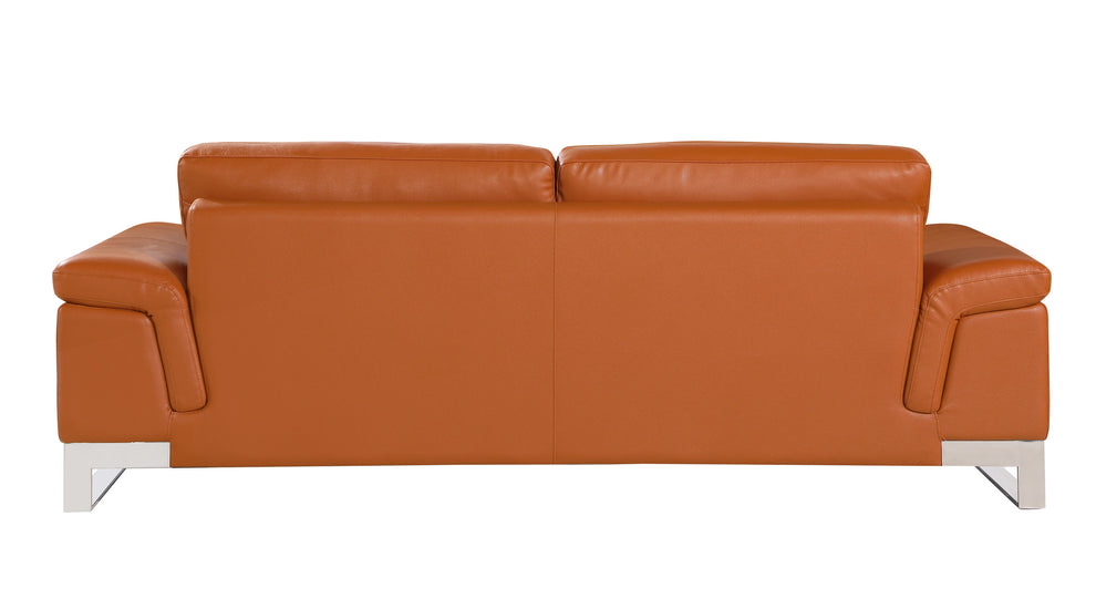 73'" X 39'" X 32'" Modern Camel Leather Sofa And Loveseat By Homeroots | Sofa Set | Modishstore - 5