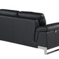 73'" X 39'" X 32'" Modern Black Leather Sofa And Loveseat By Homeroots | Sofa Set | Modishstore