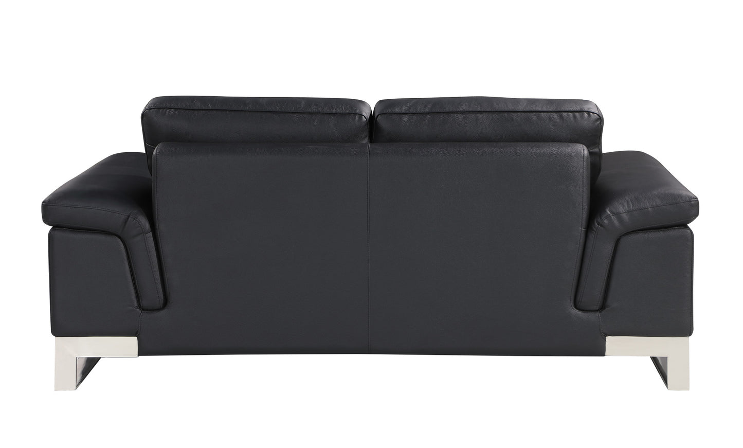 73'" X 39'" X 32'" Modern Black Leather Sofa And Loveseat By Homeroots | Sofa Set | Modishstore - 8