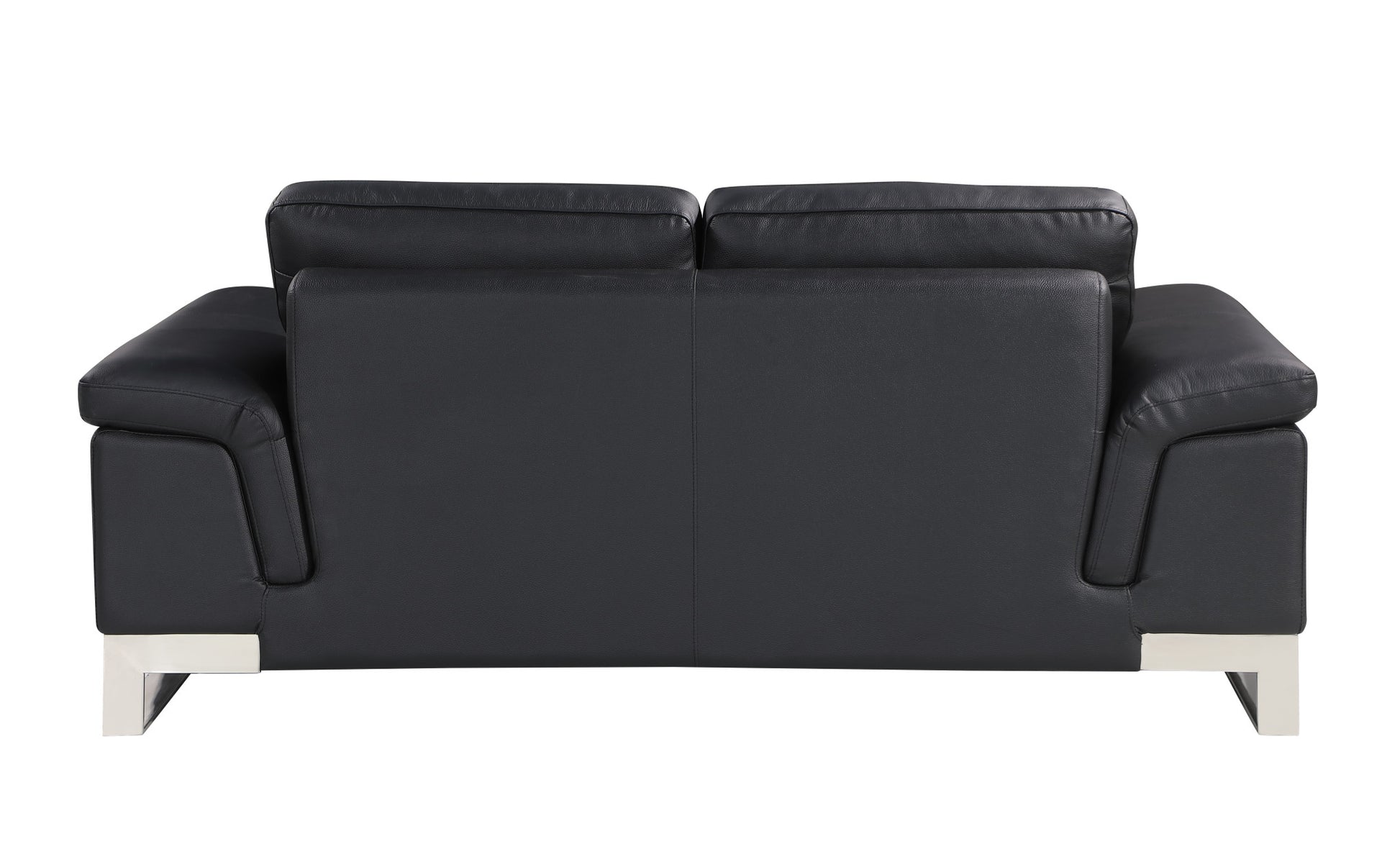 73'" X 39'" X 32'" Modern Black Leather Sofa And Loveseat By Homeroots | Sofa Set | Modishstore - 8