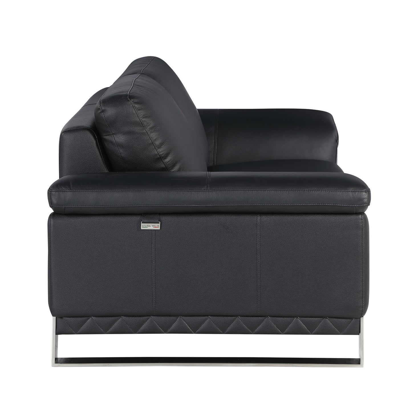 73'" X 39'" X 32'" Modern Black Leather Sofa And Loveseat By Homeroots | Sofa Set | Modishstore - 9