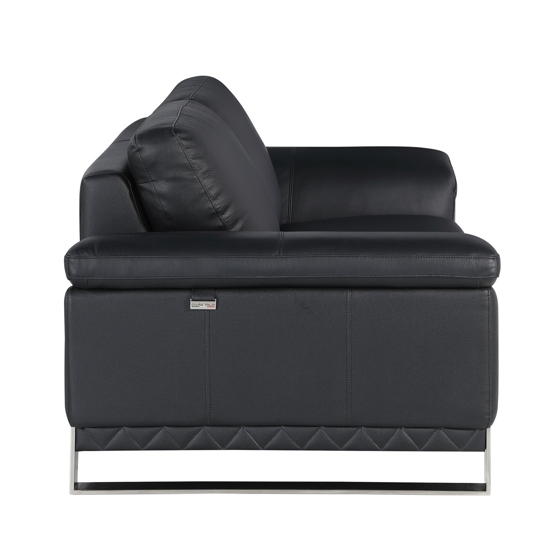 73'" X 39'" X 32'" Modern Black Leather Sofa And Loveseat By Homeroots | Sofa Set | Modishstore - 9