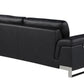 73'" X 39'" X 32'" Modern Black Leather Sofa And Loveseat By Homeroots | Sofa Set | Modishstore - 4