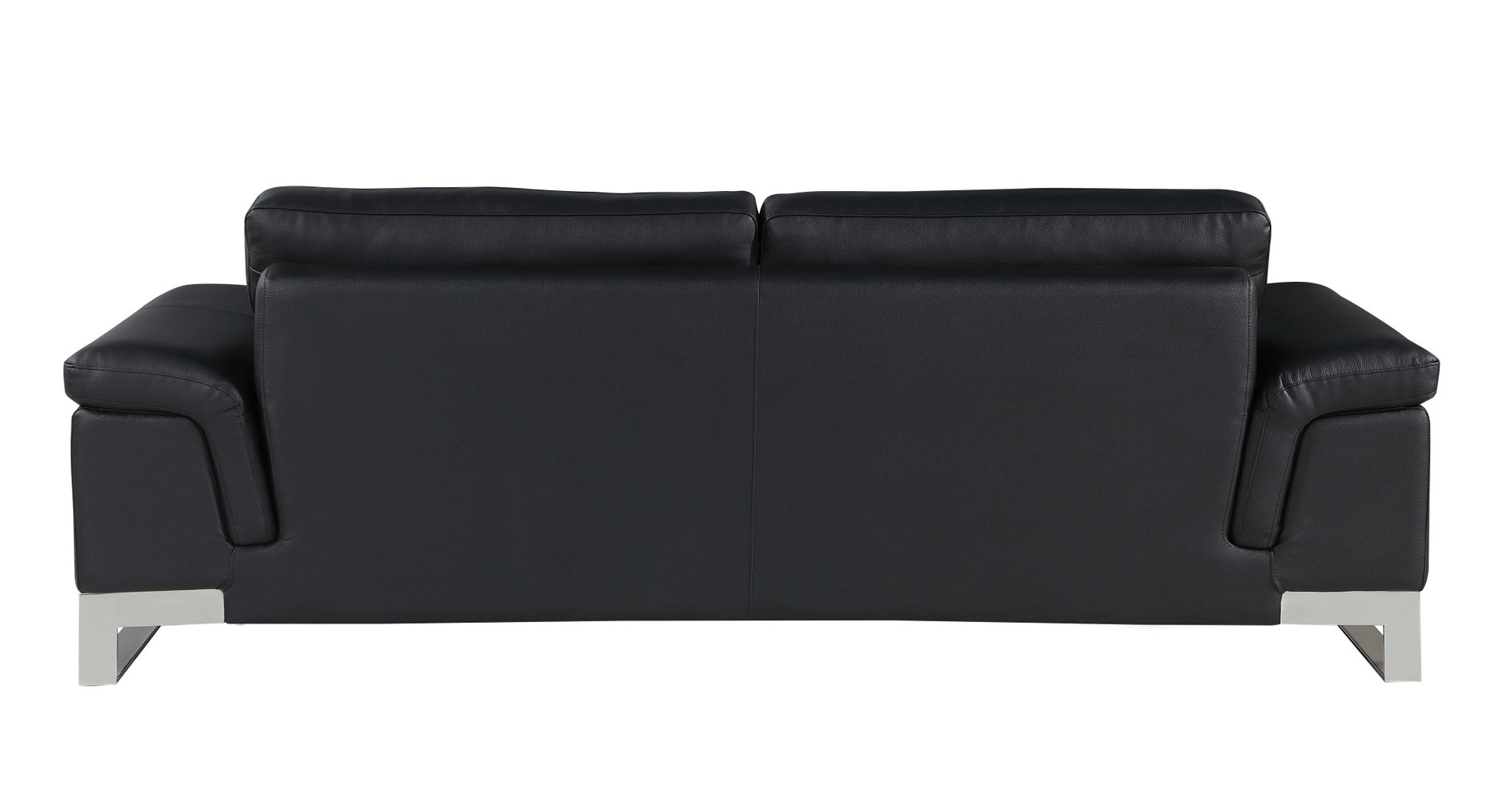 73'" X 39'" X 32'" Modern Black Leather Sofa And Loveseat By Homeroots | Sofa Set | Modishstore - 5