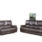 Modern Brown Leather Sofa And Loveseat By Homeroots - 343890 | Sofa Set | Modishstore - 4