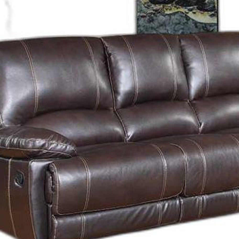 Modern Brown Leather Sofa And Loveseat By Homeroots - 343890 | Sofa Set | Modishstore - 6