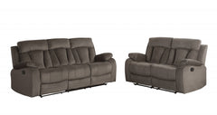 Modern Brown Leather Sofa And Loveseat By Homeroots - 343892