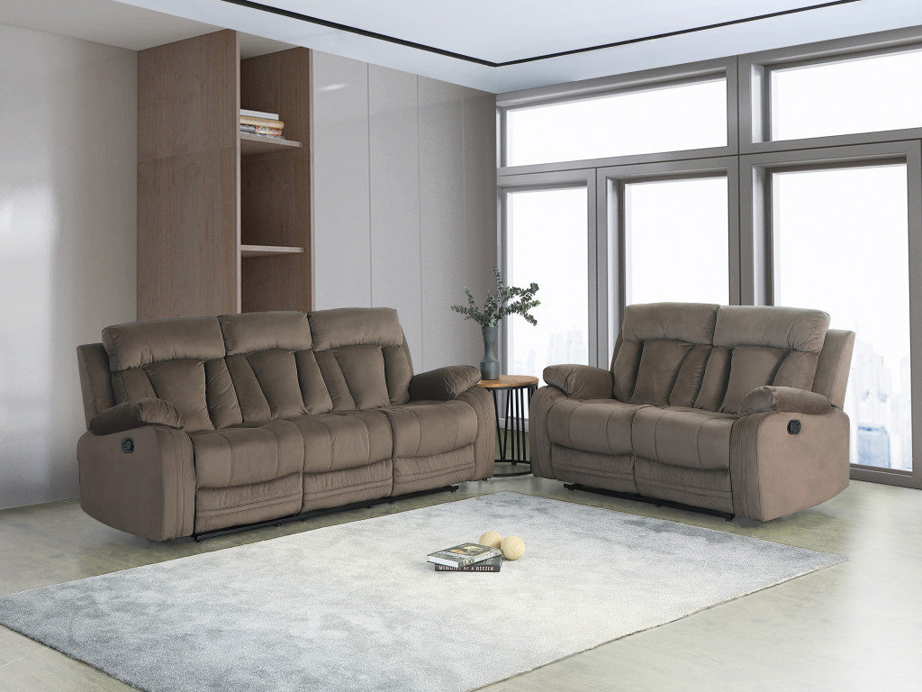 Modern Brown Leather Sofa And Loveseat By Homeroots - 343892 | Sofa Set | Modishstore - 2
