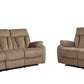 Modern Beige Leather Sofa And Loveseat By Homeroots - 343893 | Sofa Set | Modishstore