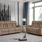 Modern Beige Leather Sofa And Loveseat By Homeroots - 343893 | Sofa Set | Modishstore - 2