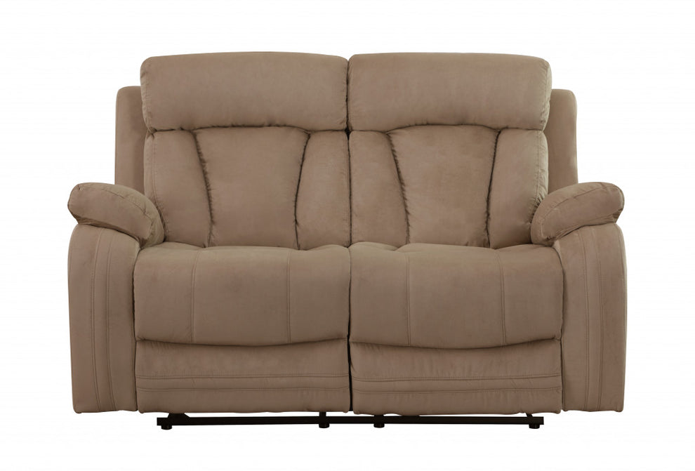 Modern Beige Leather Sofa And Loveseat By Homeroots - 343893 | Sofa Set | Modishstore - 3
