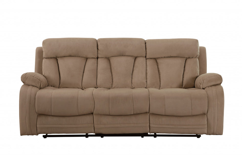 Modern Beige Leather Sofa And Loveseat By Homeroots - 343893 | Sofa Set | Modishstore - 4