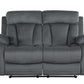 Two Piece Gray Microfiber Five Person Seating Set By Homeroots