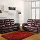 Modern Burgundy Sofa With Console Loveseat By Homeroots | Loveseats | Modishstore