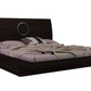 Modern Eastern King Wenge High Gloss Bed By Homeroots - 343918 | Beds | Modishstore - 2