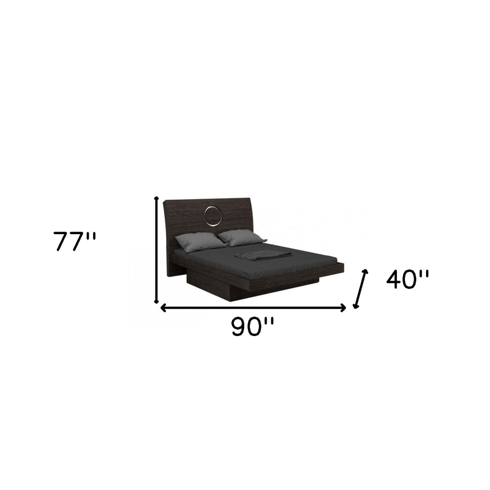 4Pc Eastern King Modern Gray High Gloss Bedroom Set By Homeroots | Bedroom Sets | Modishstore - 3