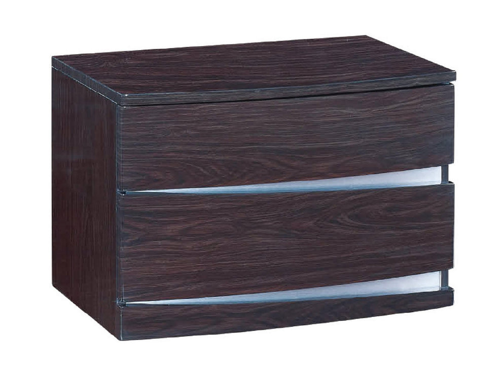 4Pc Queen Modern Wenge High Gloss Bedroom Set By Homeroots - 343942 | Bedroom Sets | Modishstore - 2