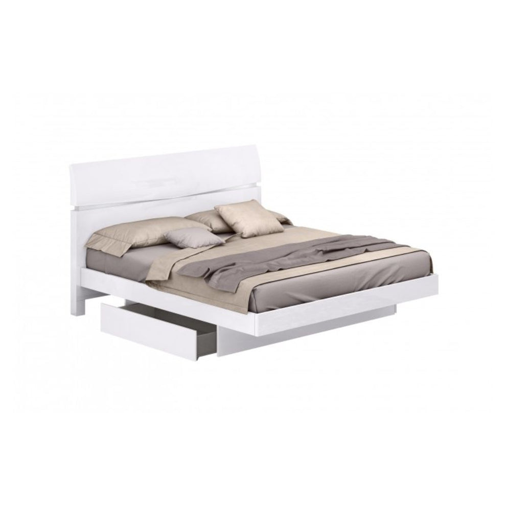 4Pc Queen Modern White High Gloss Bedroom Set By Homeroots - 343943 | Bedroom Sets | Modishstore - 2