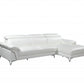 Modern White Leather Sectional By Homeroots | Sectional | Modishstore