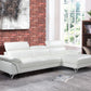 Modern White Leather Sectional By Homeroots | Sectional | Modishstore - 2