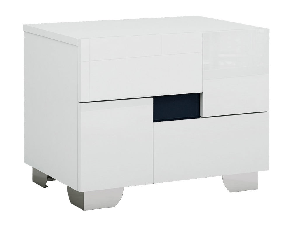 4Pc Eastern King Modern White High Gloss Bedroom Set By Homeroots - 343980 | Bedroom Sets | Modishstore - 3