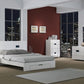 4Pc Eastern King Modern White High Gloss Bedroom Set By Homeroots - 343980 | Bedroom Sets | Modishstore - 5