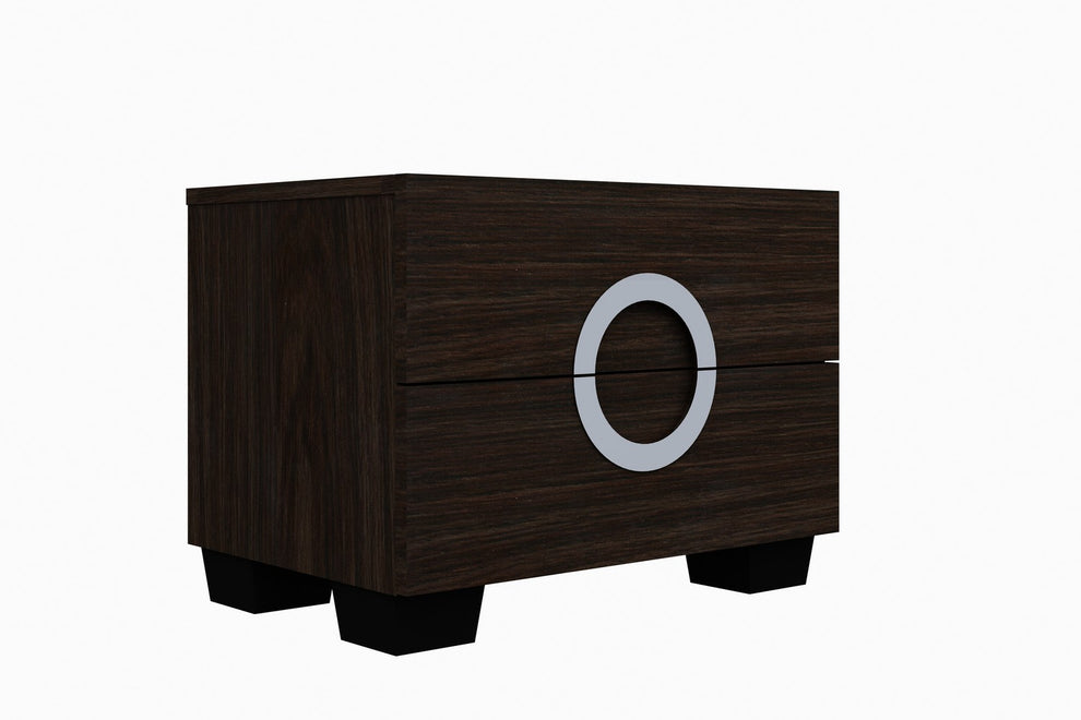 4Pc California King Modern Wenge High Gloss Bedroom Set By Homeroots - 343983 | Bedroom Sets | Modishstore - 4
