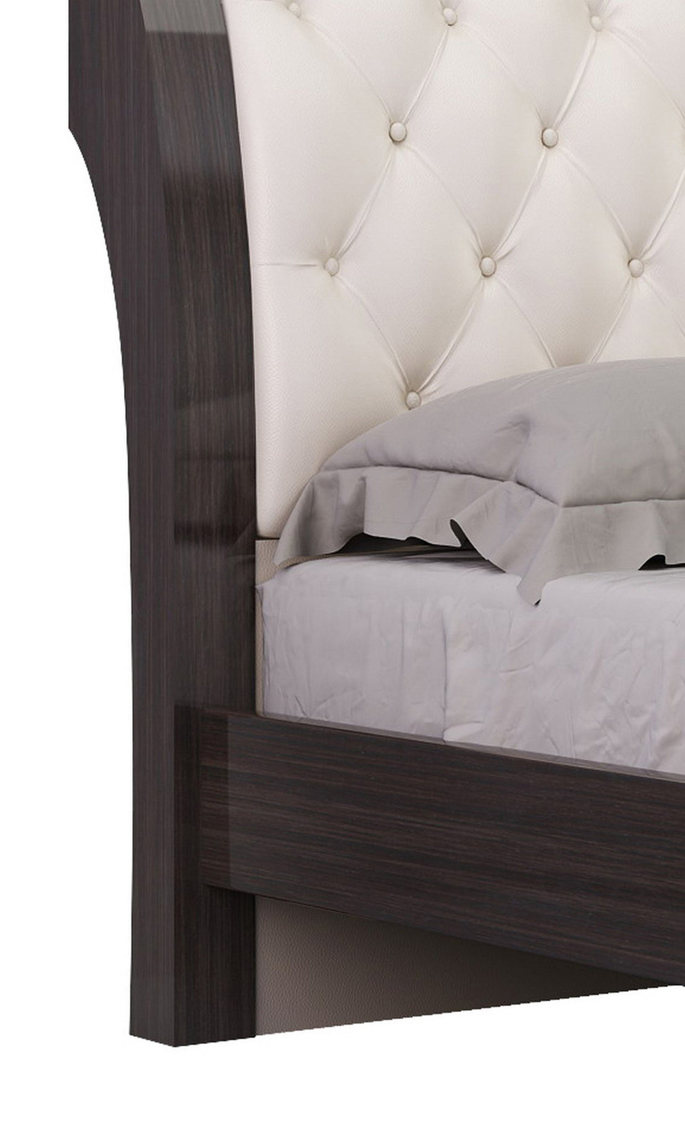 4Pc California King Modern Beige High Gloss Bedroom Set By Homeroots | Bedroom Sets | Modishstore - 5