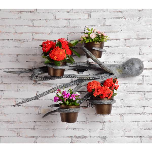 Octopus Wall Hanging Planter Holder By SPI Home | Planters, Troughs & Cachepots | Modishstore